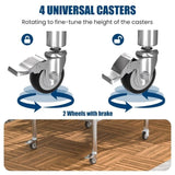 Stainless Steel Table 24 x 30 Inches Metal Work Table Adjustable Undershelves With wheels for W1192P326239