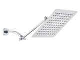 Chrome 10" Square Rainfall & High Pressure Stainless Steel Bath Shower head W121960072