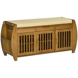 ZUN Shoe Bench with Storage Cabinets （Prohibited by WalMart） 34204150