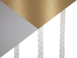 Rope Contemporary Floor Lamp in Natural Wood, White Metal, and White Rope Accent B202P224149