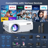 Projector with WiFi Bluetooth,FUDONI 5G WiFi Native 1080P Outdoor Projector 15000L Support 10038300