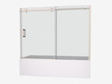 Bathtub shower door, sliding door, with 5/16" tempered glass and Polished finish 6058 W2122P167020