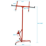 ZUN Drywall Lift Panel 13' Lift Drywall Panel Hoist Jack Lifter,red W46577210