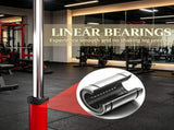 Heavy-Duty Red Vertical Leg Press Machine with Adjustable Leg, Back & Head Positions, 1" Standard 08260498