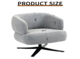 Cuddle-style leisure swivel sofa chair, suitable for balconies, studies and living rooms, grey W3248P354261