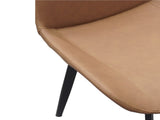 Modern PVC Upholstered Dining Chairs,Armless Side Chairs for Kitchen Dining Room, Set of 4, Grey & B347P613007