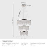 ZUN 23.6-inch Fancy hanging ceiling lamps luxury modern pendant light crystal chandelier W1340P222515