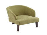 Modern Accent Chair with Round Back & Wooden Legs - Mid-Century Inspired Lounge Chair for Living N767P266888G