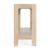 Mirod Modern Farmhouse Console Table,Elegant Minimalist Design with Premium Wood Veneer and Rounded N760P281362N