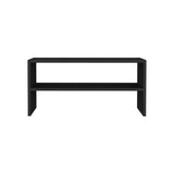 Shoe Rack 13.7" H, with 2 Shelves, Black B097P250841