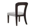Dining Chairs Set of 2, Upholstered Kitchen Side Chairs with Gray Fabric Seating Dark Brown Solid N779P236958E