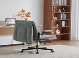 Criss Cross Legged Office Chair with Flip-Up Back Built-In Dynamic Airbag Lumbar Support, Wide Seat 80311048