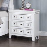Transitional Style White Color Solid wood 1pc Nightstand Only Bedroom Furniture Bedside Table Round B011140213