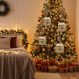 4PCS Set Christmas Bells Decorations 5.5x5.5x7.5in Iron Hanging Ornaments Holiday Party Tree Decor 84572529