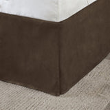 7 Piece Faux Suede Comforter Set Brown Cal King B03597293