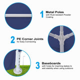 3 * 3m 4 sided , spiral tube pergola made of blue PE fabric, 10'x10 'party tent with 4 25945539