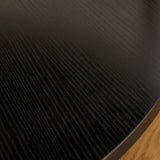 30.9"Wide Upholstered Round Ottoman Coffee Table Foot Rest with Black Metal Legs, Footstool with 28400510