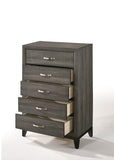 ZUN Weathered Grey 5-Drawer Chest B062P209052