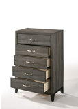 Weathered Grey 5-Drawer Chest B062P209052