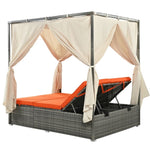 ZUN Adjustable Sun Bed With Curtain,High Comfort,With 3 Colors 66140046