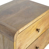 Artisan Furniture Solid Wood Oak-ish 2 Drawer Floating nightstand B182P280787