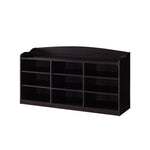 ZUN Entryway Shoe Bench, Open Shelve Shoe Rack fits 18 Pairs of Shoes Red Cocoa B107130811