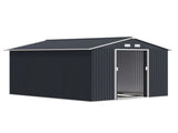 11' x 9' Metal Garden Storage Shed with Foundation Kit, Double Lockable Doors for Outdoor Tools & 50638684