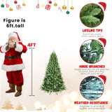 Artificial 4ft Green Christmas Tree with 636PVC/Hard Needle Mixed Branch Tips, memory wireiron 25243728