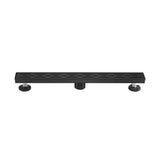 24 Inch Linear Shower Drain with Removable Brick Patterned Grate Cover, 304 Stainless Steel Shower W2287P396379