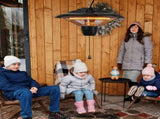1500W Hanging Halogen Patio Heater, Fanless Electric Ceiling Heater, IP23 Rated, 2 Heat Settings, 16046511