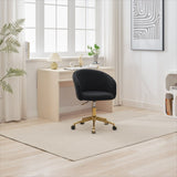 ZUN Hengming Golden foot office chair, modern armchair, height adjustable, rotary cosmetic chair, for W212131653