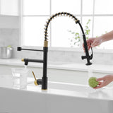 Commercial Kitchen Faucet with Pull Down Sprayer, Single Handle Single Lever Kitchen Sink Faucet W1932P155963