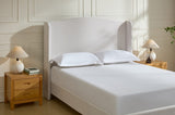 Hannah Upholstered Wingback Bed Size King / Tall 54" Headboard Upholstered King Bed / Premium B083P235518