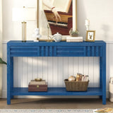 U_STYLE Ash Veneer Modern Style Console Table, Striped Design, Suitable for Entryway, Corridor, N711P230810V