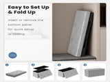 30 Inches Folding Ottoman with Storage Bench, Foot Rest Stool, End of Bed Storage Bench Upholstered, 21444027
