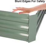 ZUN Raised Garden Bed Galvanized Planter Box Anti-Rust Coating for Flowers Vegetables W2181P154359