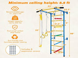 5 in 1 Playset Laddeer Wall Gym With Rope Ladder, Pull-up Bar, Wall Ladder, Rope, And Gymnastic W1408P427540
