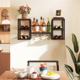 Wall-mounted Wine Rack with Glass Holder 48173220
