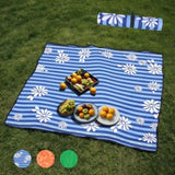 Heavy-Duty 480lbs Folding Wagon Cart with Bonus Picnic Mat - All-Terrain Beach Wheels, Drink W2932P283538