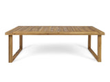 Outdoor 69" Acacia Wood Dining Table, Sandblast Natural Finish 62617.00