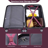 Luggage set of 5 pieces, expandable hard PC luggage set with TSA lock for rotating wheels, W284P202776