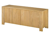 TREXM Buffet Cabinet with Storage, 4-Door Retro Wood Sideboard with Distressed Finish and Adjustable N715P310053D