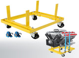 750lbs Rolling Engine Stand,Adjustable Width And Length, with 2pcs Buckle Straps,Yellow--Self-pickup 64415047