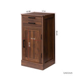 ZUN brown walnut color modular wine bar cabinet Buffet Cabinet with Hutch for Dining Room W1778133400