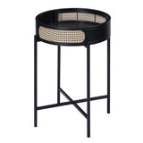 Black End Table with Tray Top B062P181421