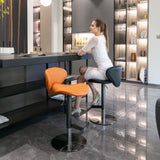 Swivel Titanium Stainless Steel Bar Stools Adjustable Height for Kitchen Counter and Dining W2195135504