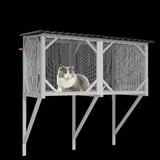 Catio, Window Perch for Large Indoors - for Sunbathing, Napping & Overlooking, Wooden W2831P241976