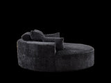 55'L Polyester Sponge single sofa,No Assembly Required,Fluffy Modern Sleeper Chair for Living room, W834P431153