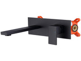 Wall Mount Faucet for Bathroom Sink or Bathtub, Single Handle 2 Holes Brass Rough-in Valve Included, T3177P269153