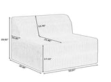 Single seat sofa Compressed Sectional Sofa Modern Minimalist Style Corduroy Couch, Sleeper Sofa for W487P230475